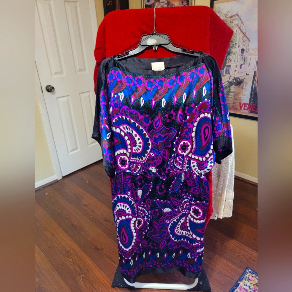 Silk beautiful multi-colored dress